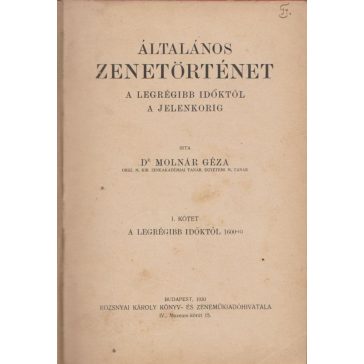 Általános zenetörténet I.