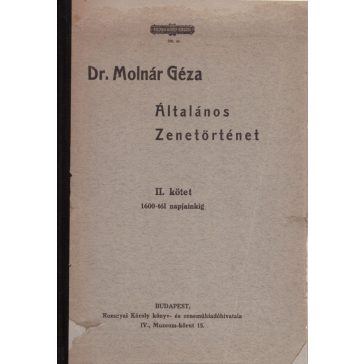 Általános zenetörténet I-II.