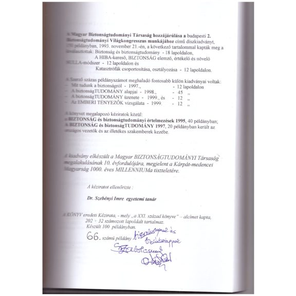 Biztonság és Biztonságtudomány, A biztonságtudomány üzenete