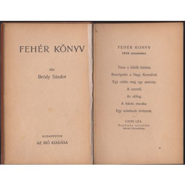 Fehér könyv. 1916 november