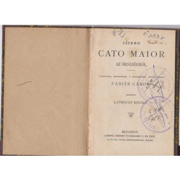 Cato maior - Az öregségről