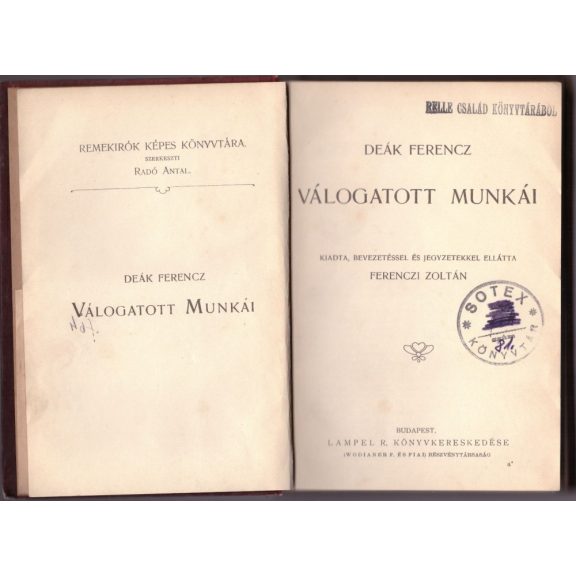 Deák Ferencz válogatott munkái