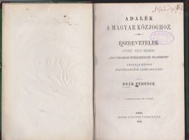 Adalék a magyar közjoghoz