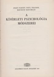 A kísérleti pszichológia módszerei