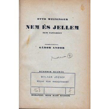 Nem és jellem