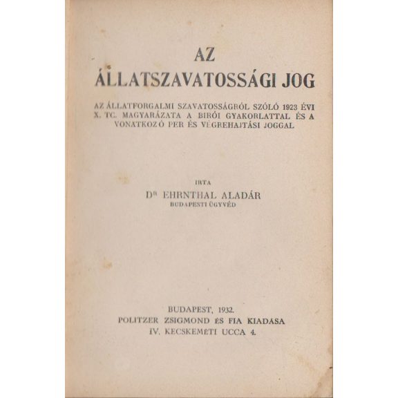 Az állatszavatossági jog
