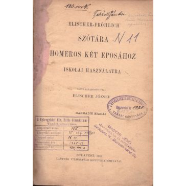 Elischer-Fröhlich szótára Homeros két eposához