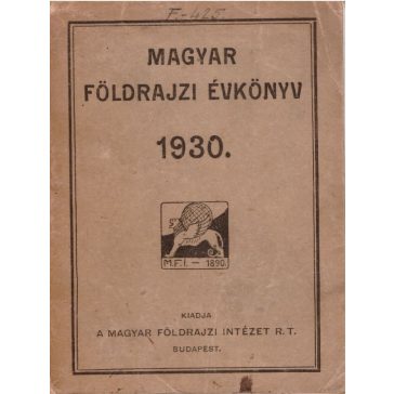Magyar Földrajzi Évkönyv az 1930. évre