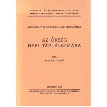 Az Őrség népi táplálkozása