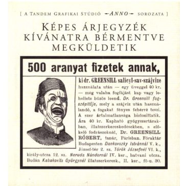 Képes árjegyzék kívánatra bérmentve megküldetik