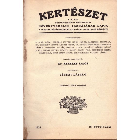 Kertészet 1935-36.