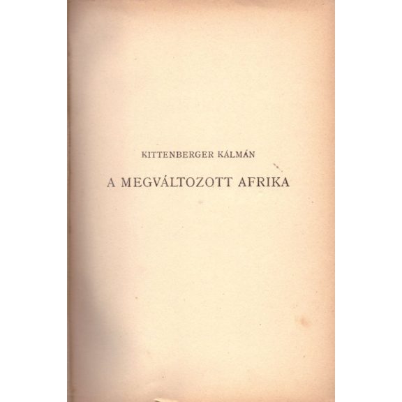 A megváltozott Afrika