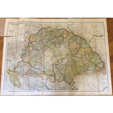   Magyarország közigazgatási térképe 1918-ban, az 1942. évi határokkal
