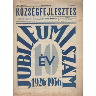 Községfejlesztés XI. évfolyam 1. szám 1936. január 31.