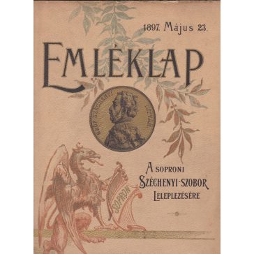 Emléklap a soproni Széchenyi-szobor leleplezésére