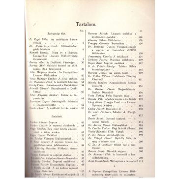   A Soproni Evangélikus Líceumi Diákszövetség Emlékkönyve 1918-1938.