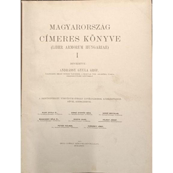 Magyarország címeres könyve I.