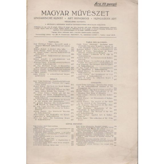 Magyar Művészet VI. évfolyam 1930. 7.szám