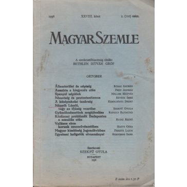 Magyar Szemle 1936. XXVIII. kötet 2. (110) szám.