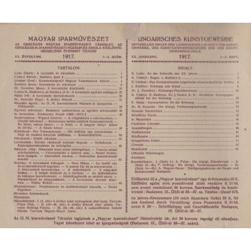 Magyar Iparművészet XX. évf. 1917. 1-10. szám