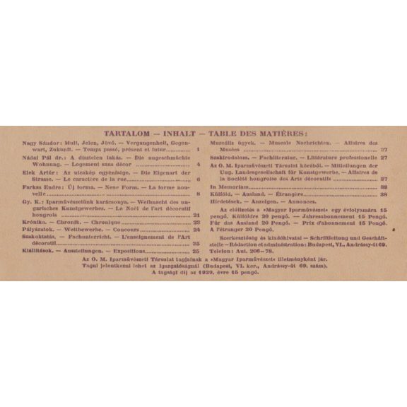 Magyar Iparművészet XXXII. évf. 1-10. szám