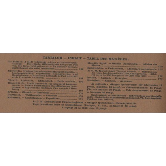 Magyar Iparművészet XXXII. évf. 1-10. szám