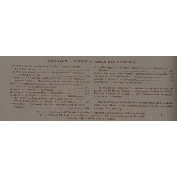 Magyar Iparművészet XXXII. évf. 1-10. szám
