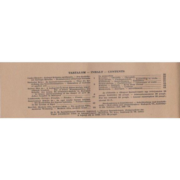 Magyar Iparművészet XXXIII. évf. 1930. 1-10. szám