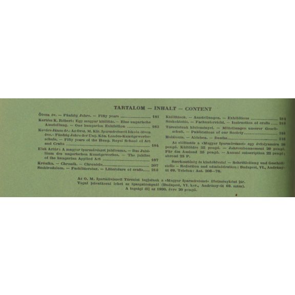 Magyar Iparművészet XXXIII. évf. 1930. 1-10. szám