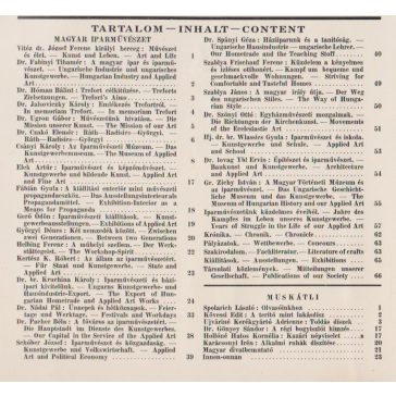 Magyar Iparművészet XXXVIII. évf. 1-10. szám