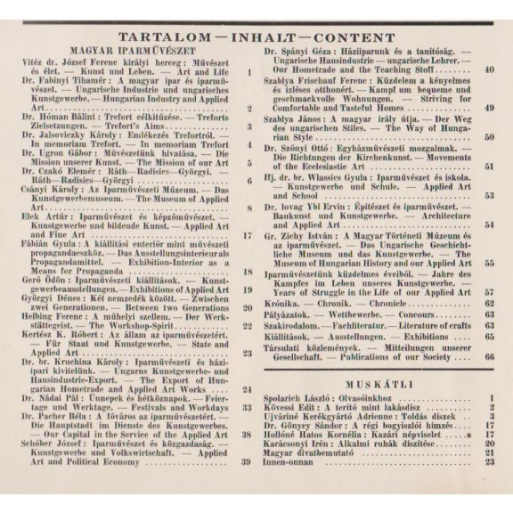 Magyar Iparművészet XXXVIII. évf. 1-10. szám