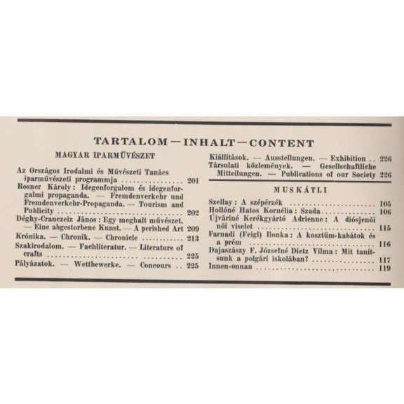 Magyar Iparművészet XXXVIII. évf. 1-10. szám