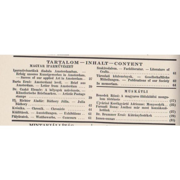 Magyar Iparművészet XL. évf. 1-10. szám