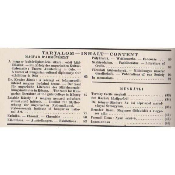 Magyar Iparművészet XL. évf. 1-10. szám