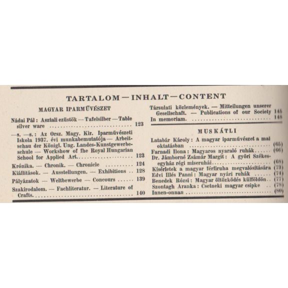 Magyar Iparművészet XL. évf. 1-10. szám