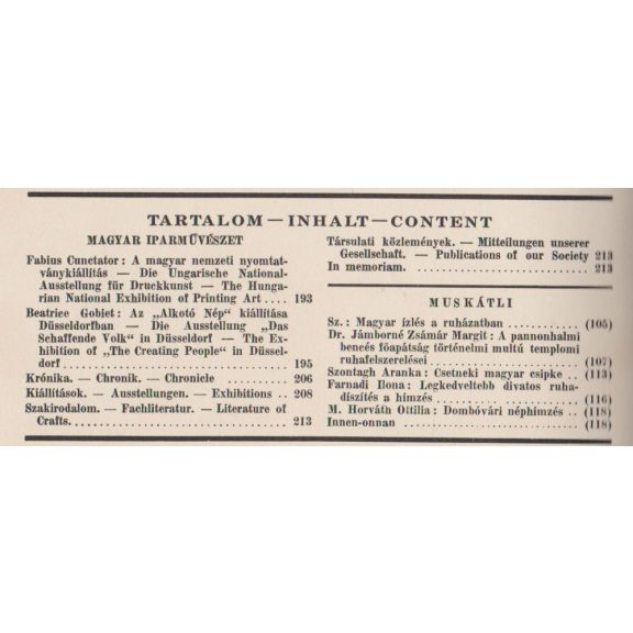 Magyar Iparművészet XL. évf. 1-10. szám