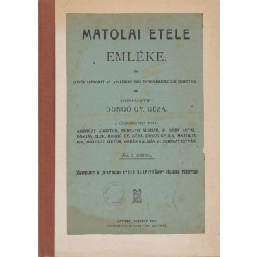 Matolai Etele emléke