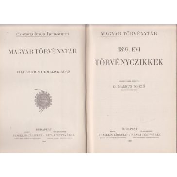 Magyar Törvénytár. 1897. évi törvényczikkek