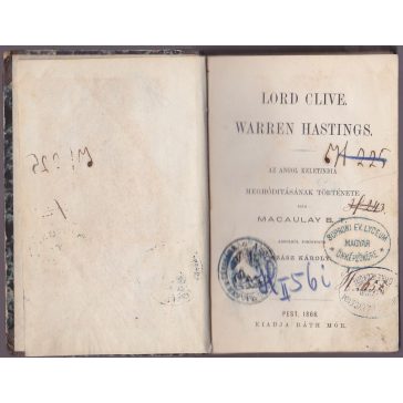 Lord Clive. Warren Hastings