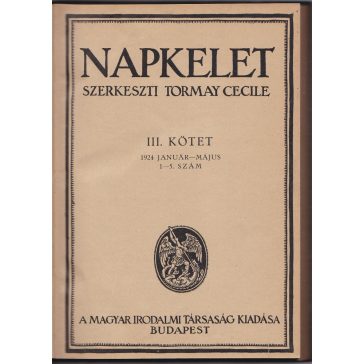 Napkelet III. kötet 1924 január-május 1-5. szám