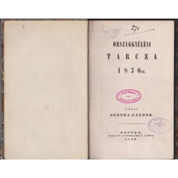 Országgyűlési tárcza 1830-ról
