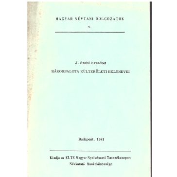 Rákospalota külterületi helynevei
