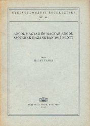 Angol-magyar és magyar-angol szótárak hazánkban 1945 előtt