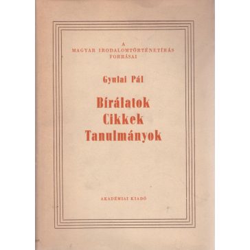 Bírálatok, Cikkek, Tanulmányok