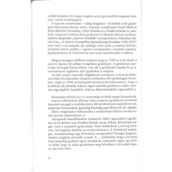 Helyzetrajz és adalékok a soproni ágostai hitvallású evangélikus egyházközség 1900-1950. évi történetéhez