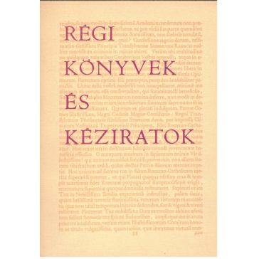 Régi könyvek és kéziratok
