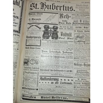 St. Hubertus Zeitschrift für Jagd Fischerei und Naturkunst