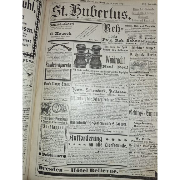 St. Hubertus Zeitschrift für Jagd Fischerei und Naturkunst