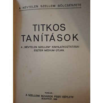 Titkos tanítások I-II-III.