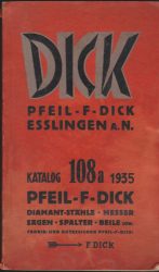 Pfeil-F-Dick Esslingen a. N. Katalog 108a 1935